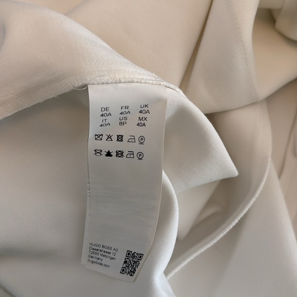 Hugo Boss Elegant White Sleeveless Slit Dress Size US 8P - Picture 5 of 7